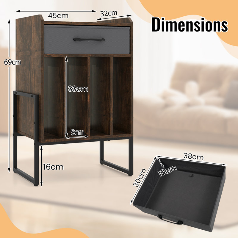 48 cm H Media Shelves
