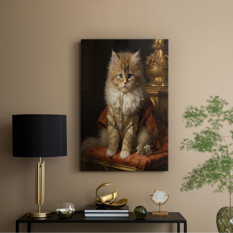ANIMALS Series CLV - Toile tendue avec châssis Premium - Prêt à être accroché, H 18 po x l 12 po