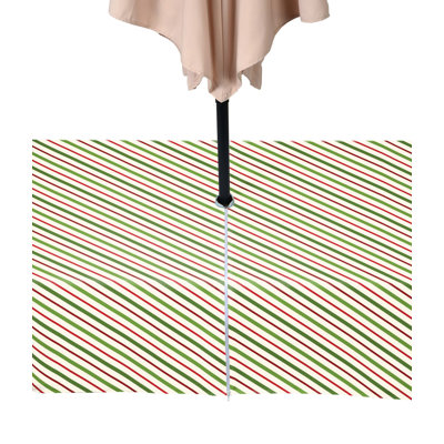 Christmas Diagonal Stripe Water Repellent Tablecloth