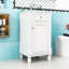 Meuble-lavabo moderne à faible encombrement avec lavabo intégré, tablette réglable et porte à fermeture en douceur-1825510549
