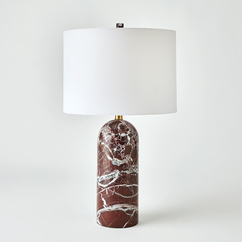Lampe en marbre Callugu-Marron-Lg, H 26 po x l 15 po x P 15 po, 100 W