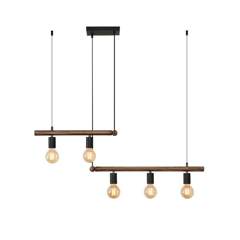 5- Luminaire suspendu pour salle à manger - peint à la main, réglable, à intensité variable vintage pour le salon E26, à intensité variable, fer