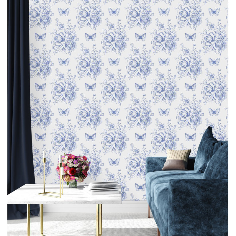 Hoxha Floral Tile, 2.08' W x 18.75' L