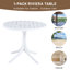 Tables de patio durables, rond moderne en polypropylène de 36 pouces pour la salle à manger