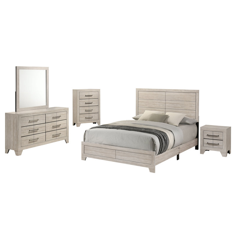 Ensemble de chambre à coucher 5 pièces Deegan, Très grand