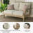 Arikka 55.5'' Wide Straight Eucalyptus Loveseat with Cushions