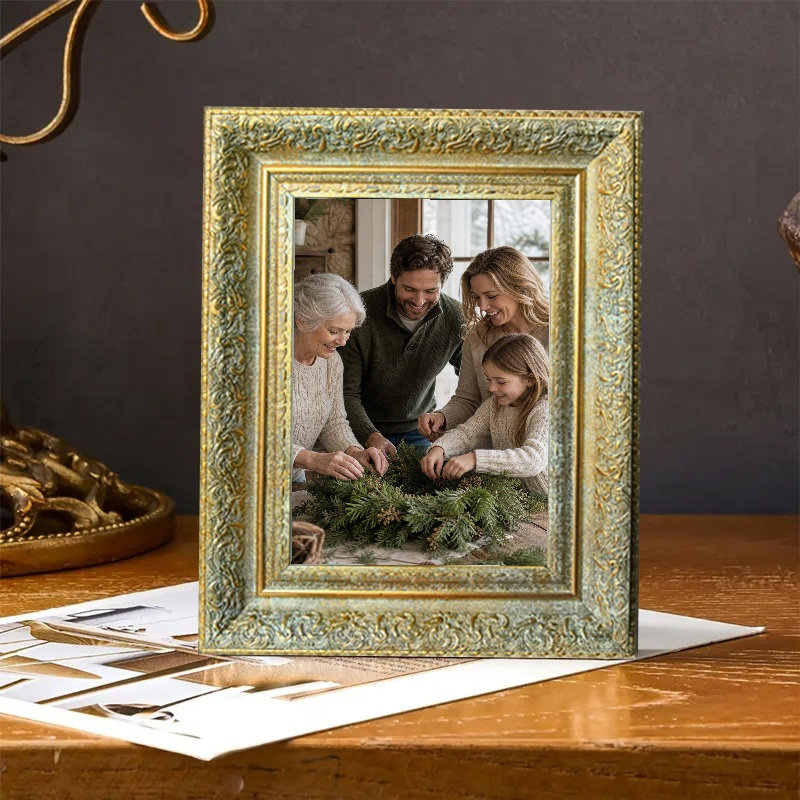 Cadre photo décoratif antique 3 pièces 11 "x 14" avec support de table et crochets muraux, Antique Gold, 3, 11" x 14"
