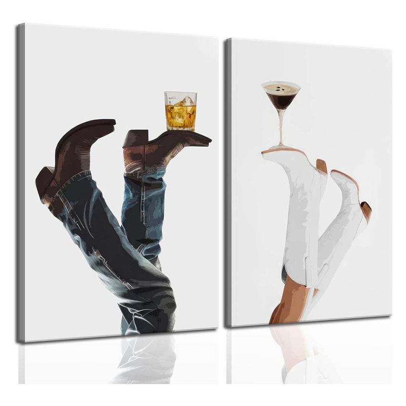 2 Piece Wrapped Canvas Wall Art
