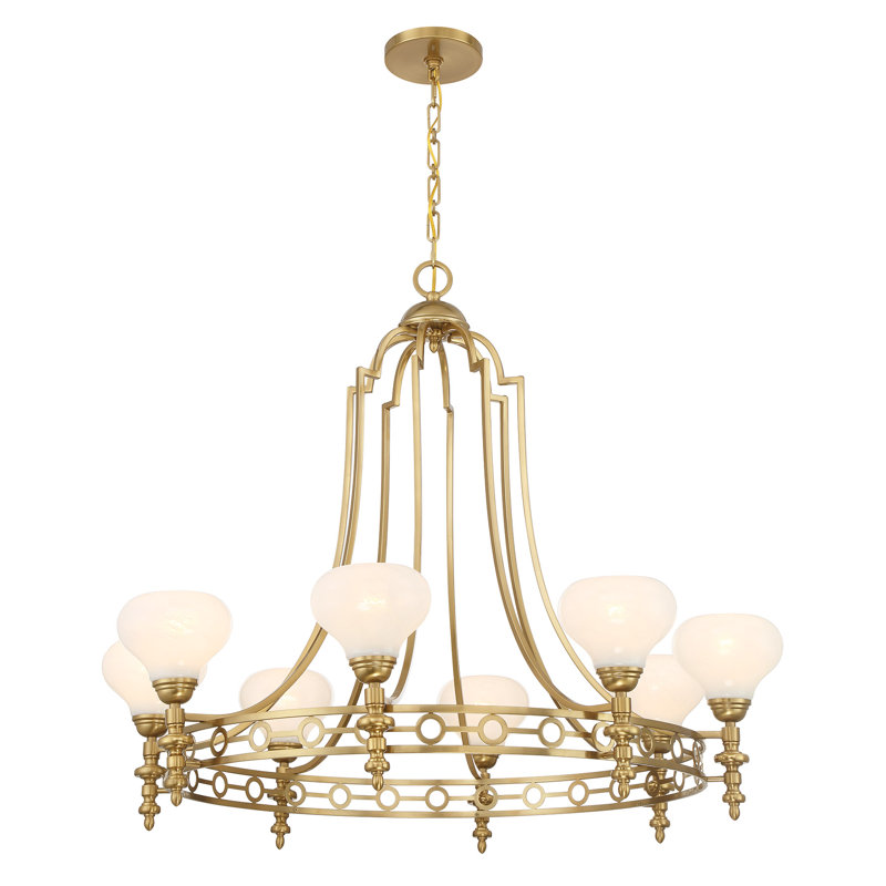 Lustre 8 lumières Hoekstra, Laiton