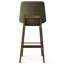 Tabouret de bar de cuisine en bois massif à dossier bas 28 po Arseniy-734005008