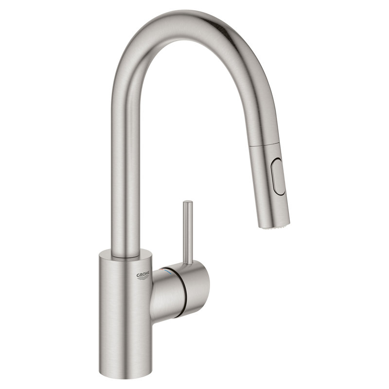 Robinet de cuisine à poignée simple avec accessoires Concetto ™, SuperSteel Infinity