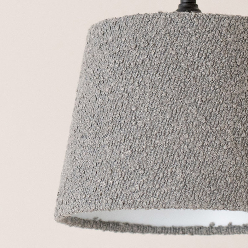 Takuo 17cm H Blended Fabric Round Lamp Shade ( Slip-On ), Grey