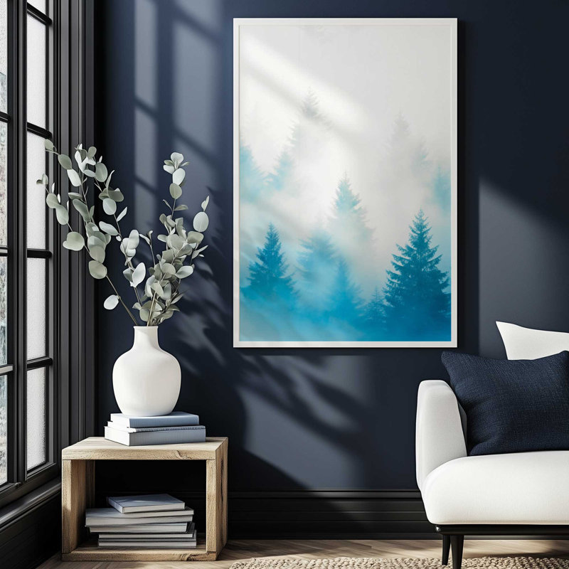 Frozen Echoes II, H 37,25 po x l 25,25 po, Cadre photo simple or poli