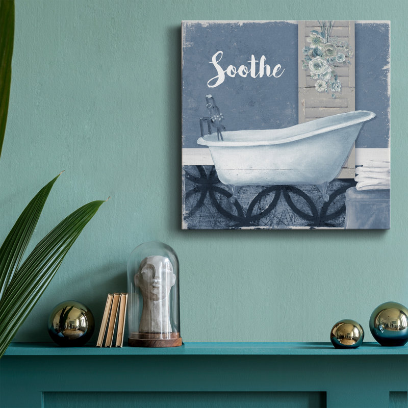 Soothe - Toile tendue avec châssis de qualité supérieure - prête à être accrochée, H 16 po x l 16 po x P 1 po