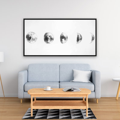 Black And White Eclipse Print On Canvas