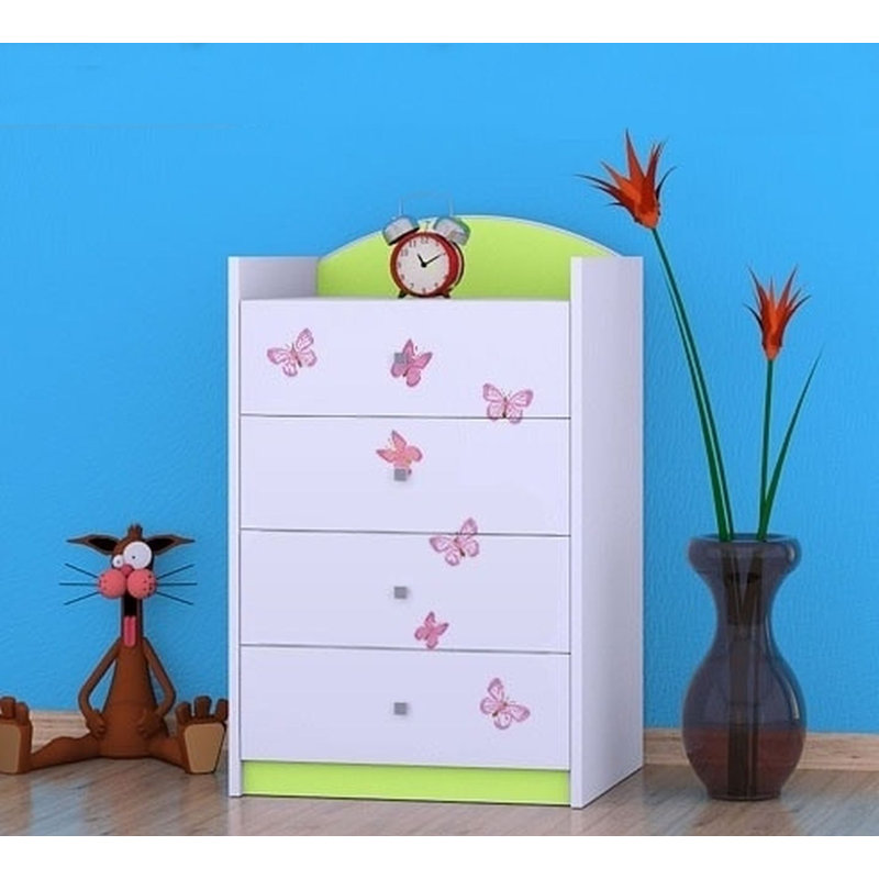 Neves Kids 4 - Drawer Chest, Green