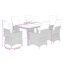Ensemble bistro de patio avec coussins en rotin de polyester brun-878186344-878186351