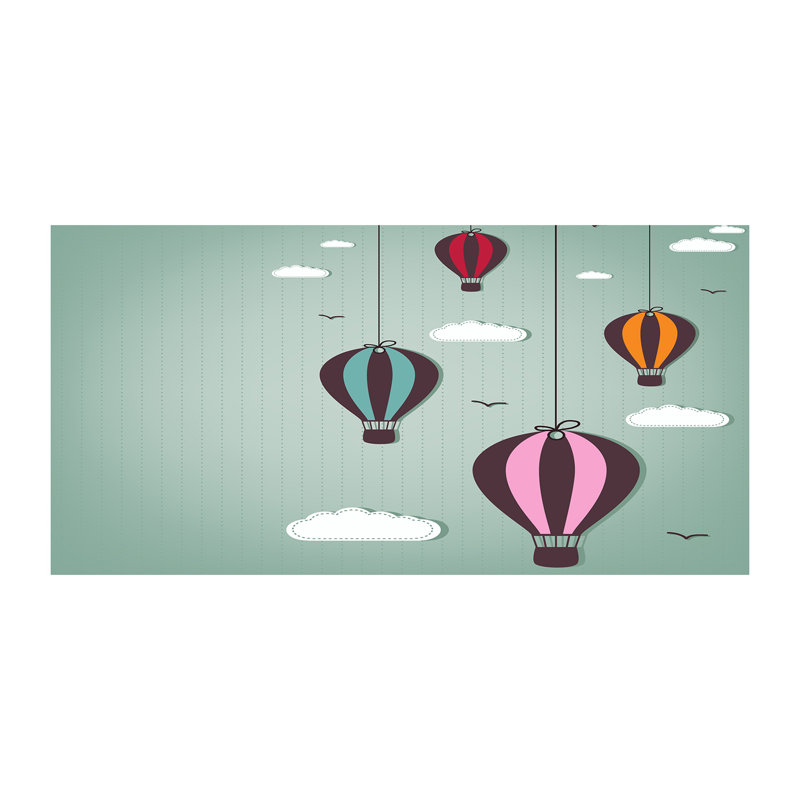 Flying Balloons - Wrapped Canvas Print