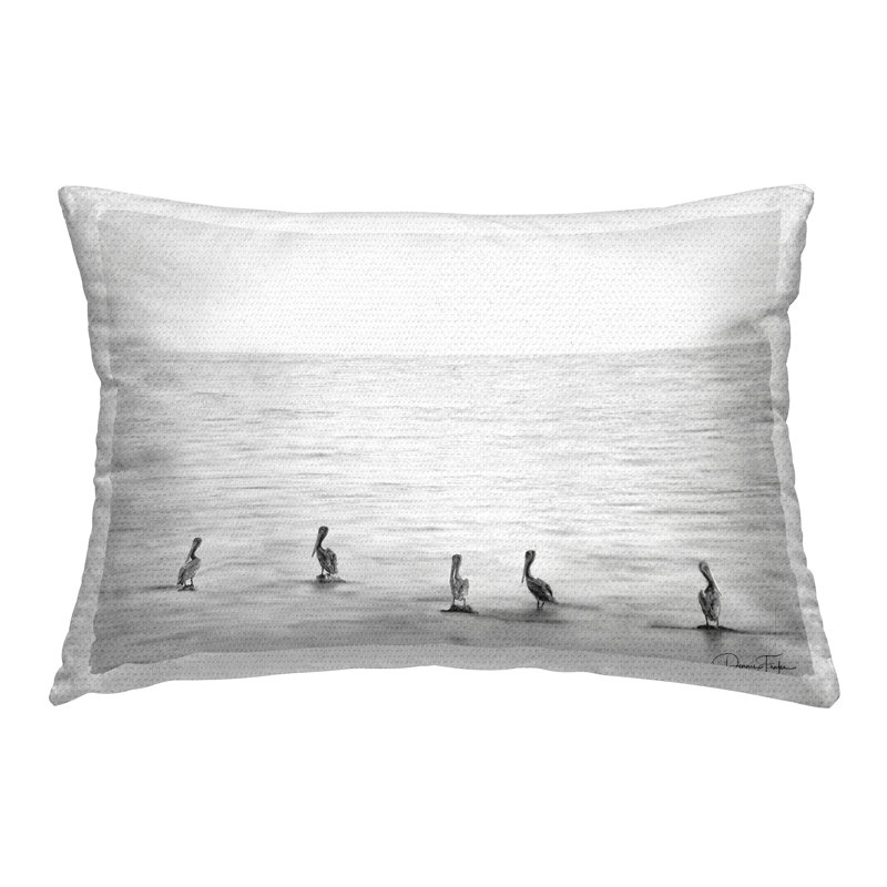 Coussin Pelicans on Shore