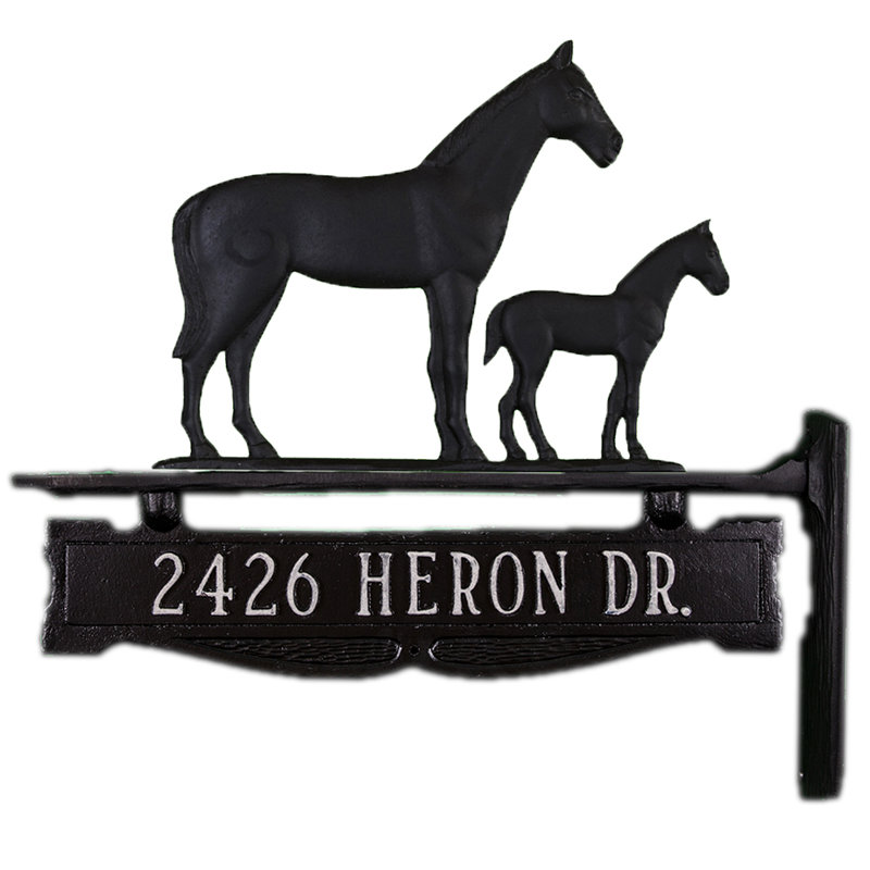 1-Line Address Post, Yes, Satin Black