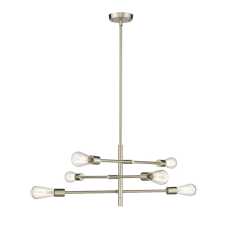Iyonah 6 - Light 25.625" Wide Sputnik Modern Linear Pendant