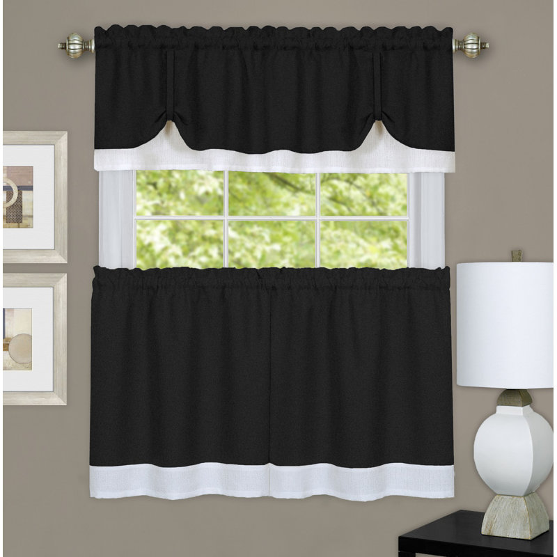 Garrity Tie-Up Kitchen Curtain, 60.96cm W x 147.32cm L