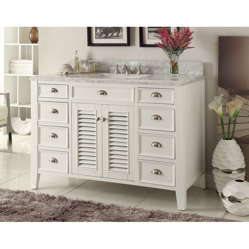 Ensemble de meuble-lavabo de salle de bain simple 50 po Reedsburg