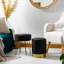 Harbour Housewares - Round Velvet Pouffe-131407433