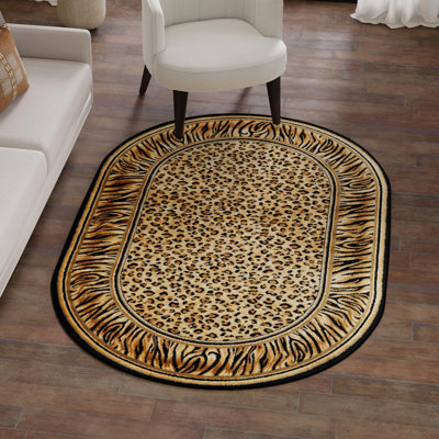 Testerman Animal Print Brown Area Rug