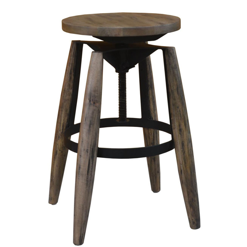 Tabouret à réglage rétro Yockey (détresse naturelle), Aspect patiné naturel