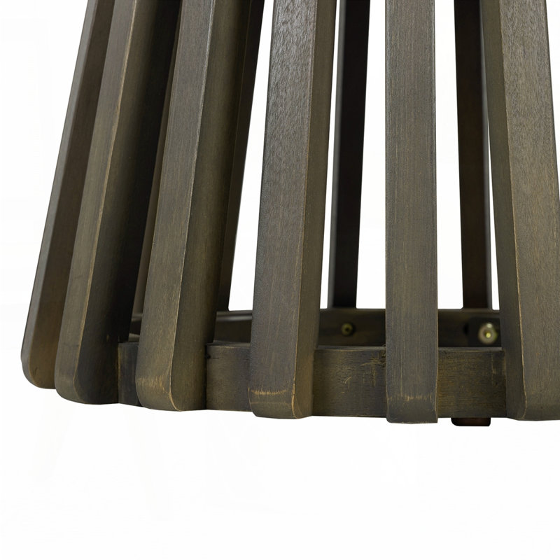 Table d'appoint d'extérieur en bois d'acacia, Gris