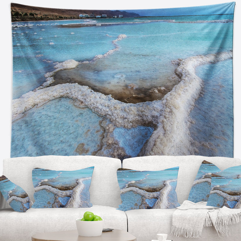Magnifique côte de la beach tapisserie sea sea, H 50 po x l 60 po