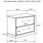 Table de chevet 2 tiroirs Grey Oak-196468149