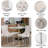 Modern Glass Dining Table Set, Clear Glass Dining Table with Stainless Steel Pedestal & Dining Chairs, 70" Rectangle Dining Room Table and Chairs Set, Luxury Kitchen Table Set-539541701-539541697-539541696