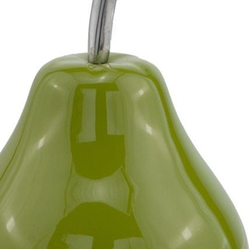 Annebeth Pera Blanco Pear, 9" H x 6" W x 6" D, Green