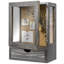 Solid Wood Shadow Box with Frame in Brown/Grey