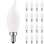 4 ampoules à DEL (intensité équivalente à 40 watts) CA11, intensité variable, culot candélabre blanc chaud (2700K) E12