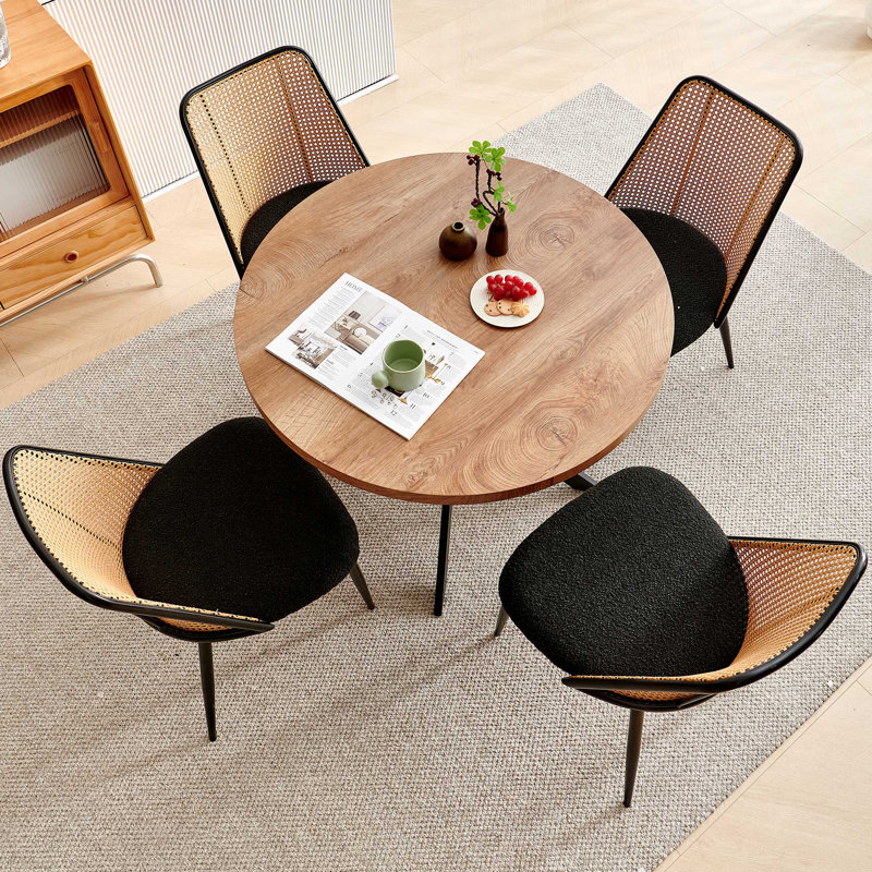 Brando 5-piece Round Dining Set, Black
