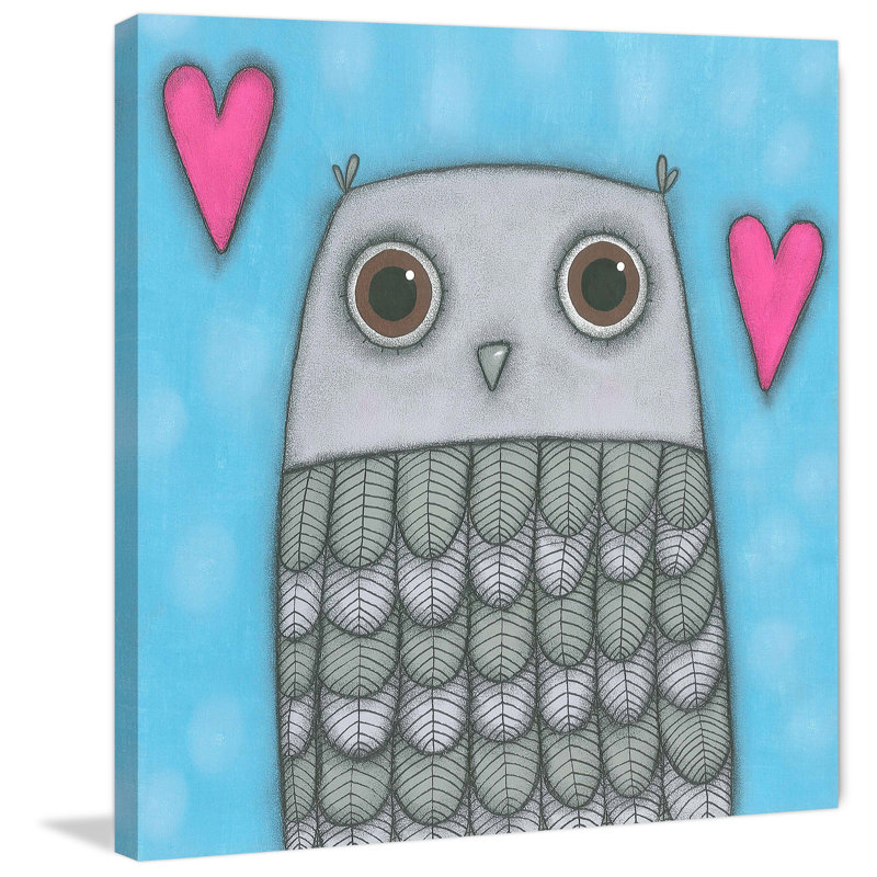 «Owl», reproduction sur toile tendue, H 48 po x l 48 po x P 1,5 po