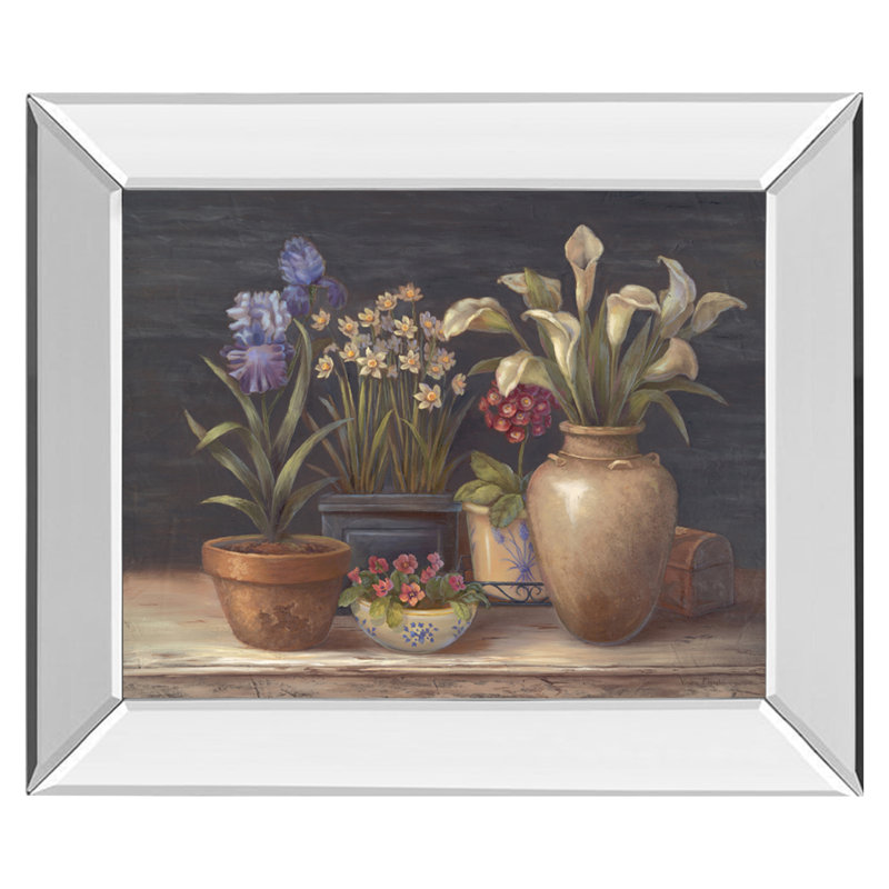 Rustic Blooms Wall Art - 22" x 26" - Mirrored Frame