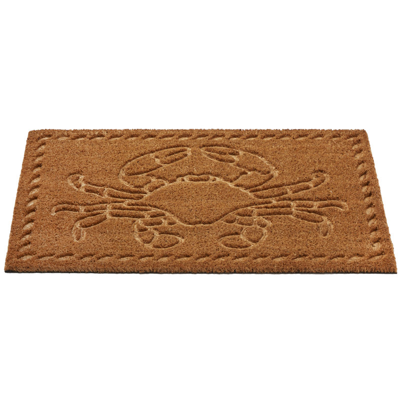 Crab Embossed Outdoor Doormat