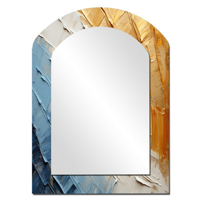 Minimalism Chasing Rainbows - Beige Traditional Arch Wall Mirror