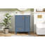 Meuble-lavabo 24 po avec lavabo, armoire de salle de bain avec tablette de porte, tiroir profond, panier coulissant à 2 niveaux, structure en bois massif et panneau de fibres à densité moyenne, un paquet, bleu gris-726827320