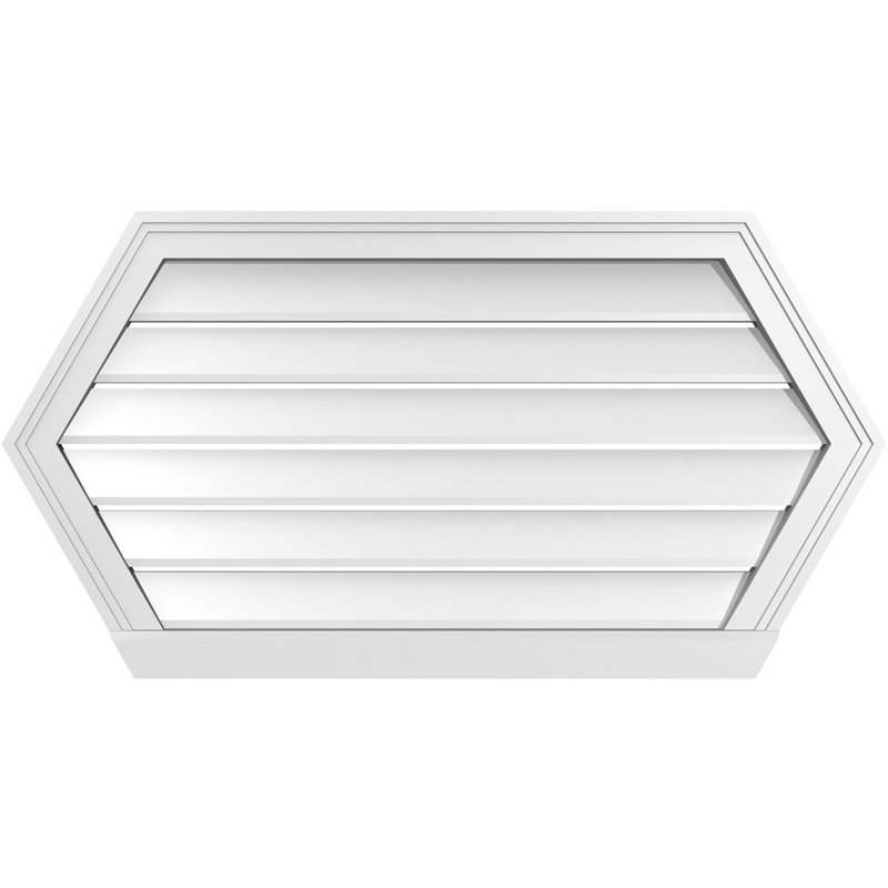 Évent horizontal fonctionnel à pignon en uréthane à surface horizontale Signature, H 20 po x l 38 po x P 2 po