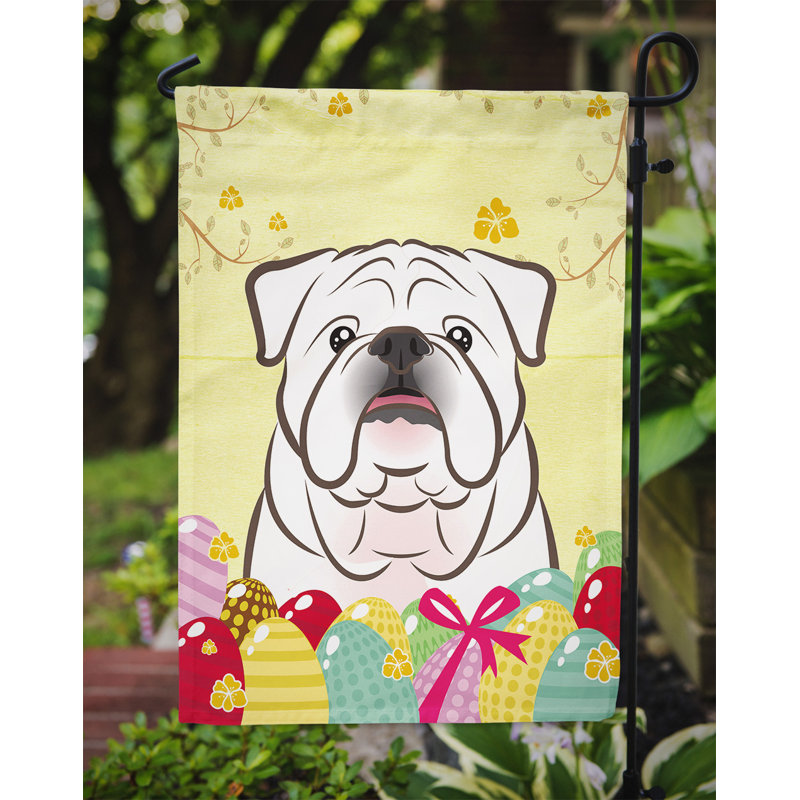 Drapeau de jardin Eron, Bouledogue (blanc)