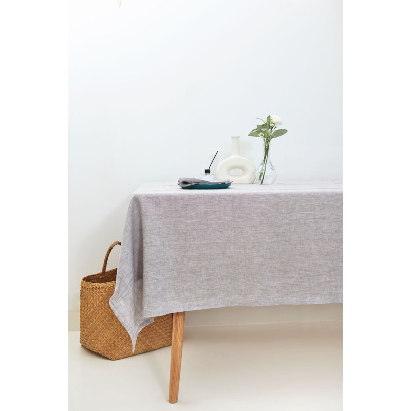 Evlyn Tablecloth, 150cm W x 280cm L, Stone Grey