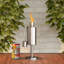 Lampe torche de table - Lampe-torche à combustible en acier inoxydable de 10,5 pouces avec mèche en fibre de verre - Torches pour décoration de patio et de patio par Pure Garden -132064468