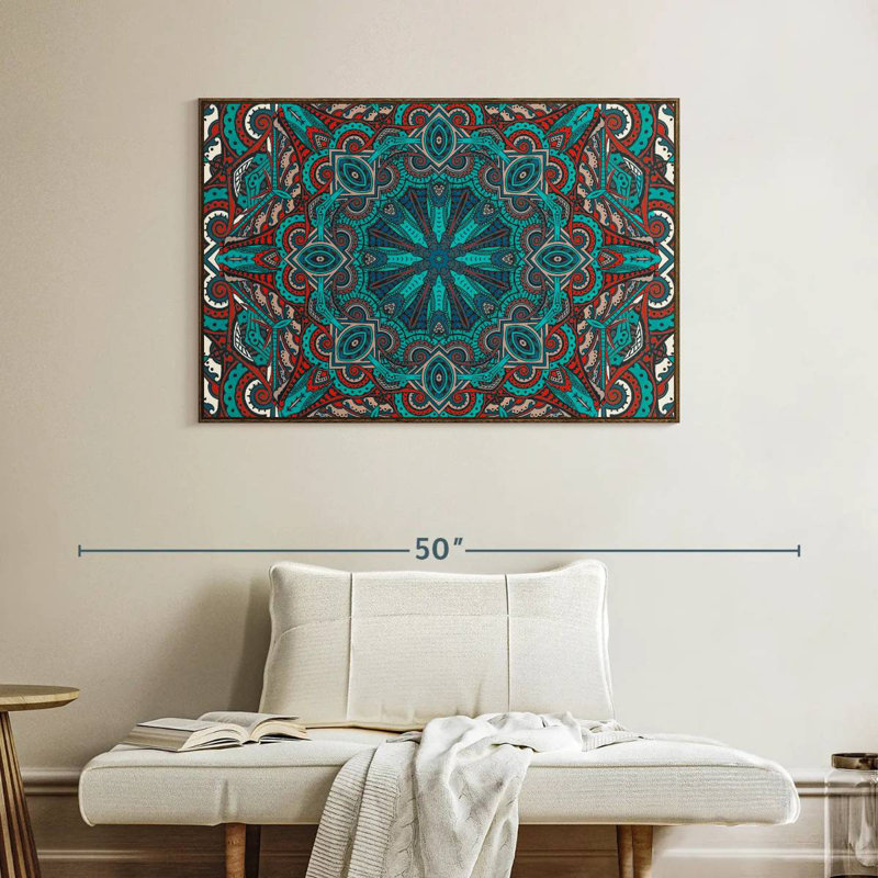 Mer marocaine II, Cadre flottant noyer, 40 po x 27 po