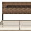 Structure de lit plateforme en bois avec tête de lit à DEL et USB-1447670366