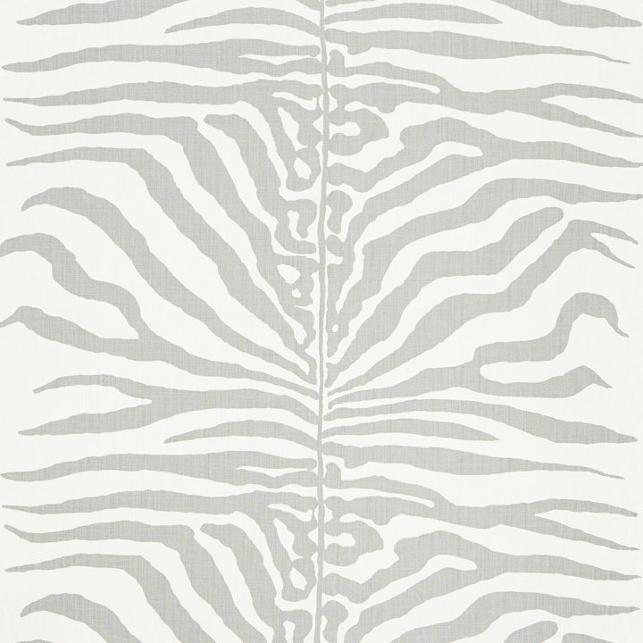 Tissu zébré Jardin, Zinc